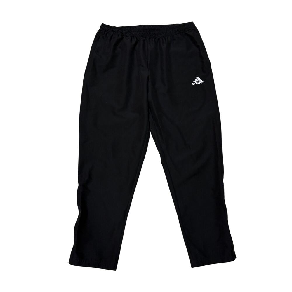 Adidas Entrada 22 Jogging Training Pants Mens Sz XL Black Zip Ankles Lightweight
